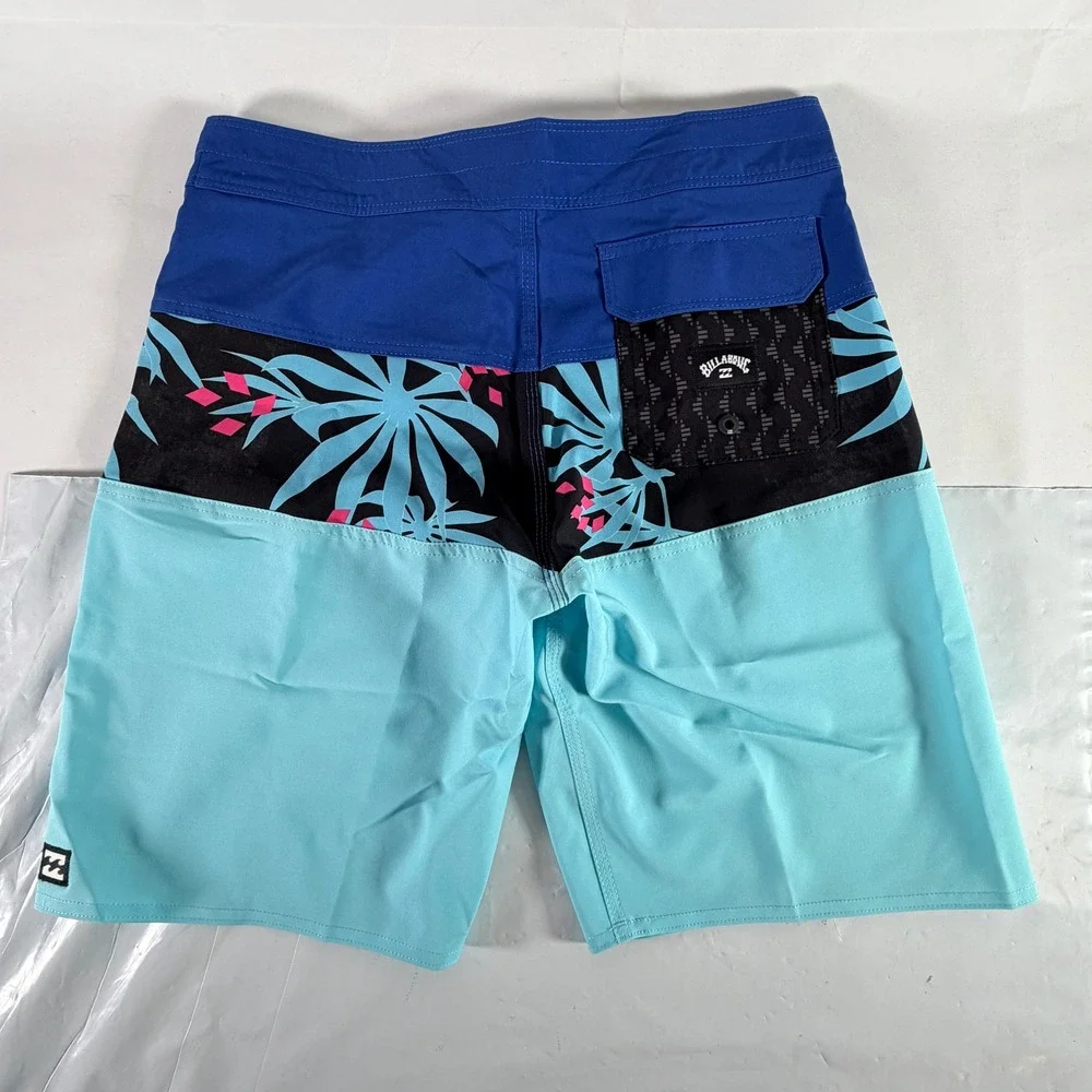 Billabong Tribong Pro Boardshorts Size 28 Blue Floral Swim Trunks ABBBS00171